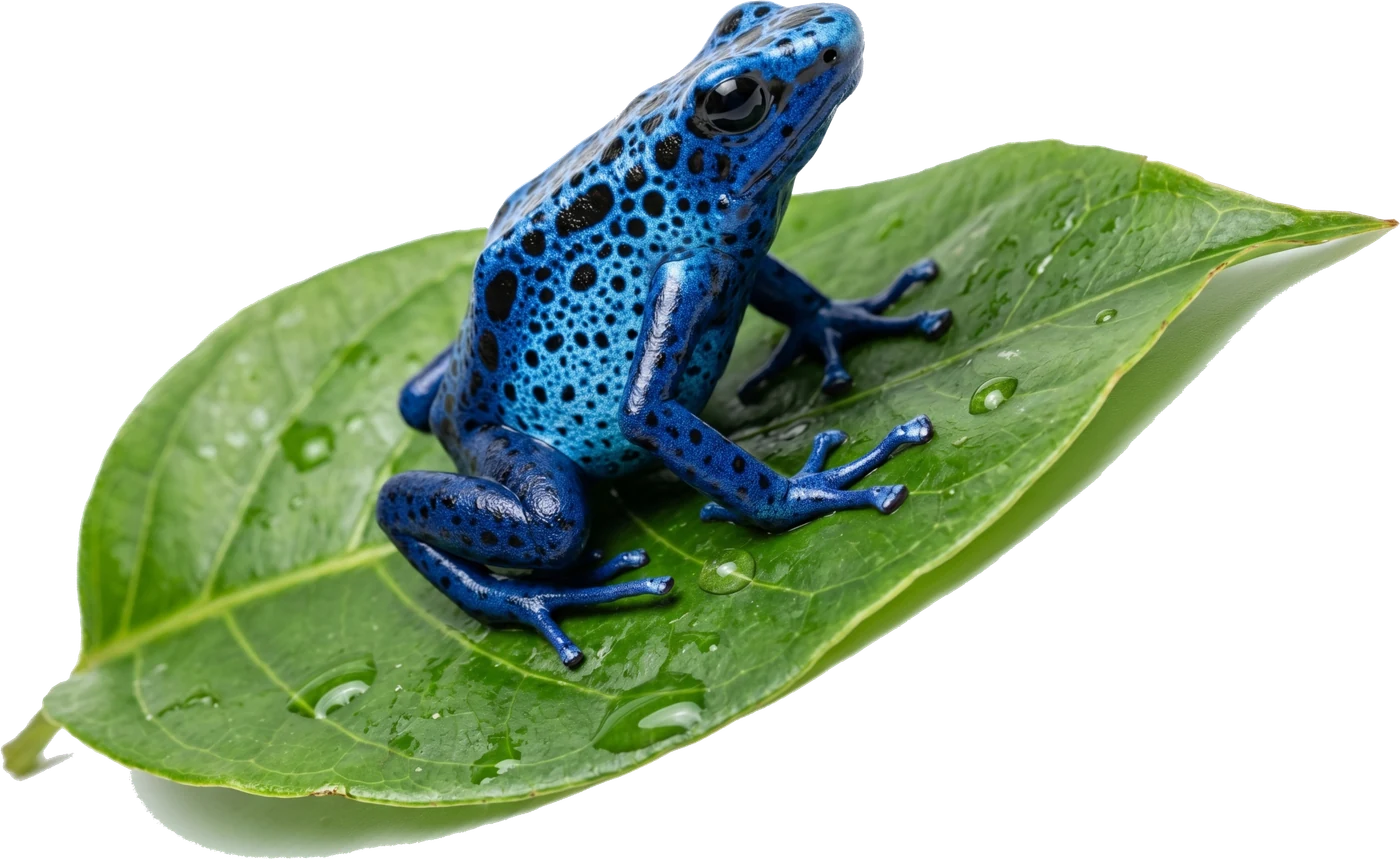 blue poison dart frog